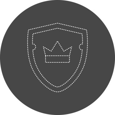 Kalkan simgesinin vektör illüstrasyonu