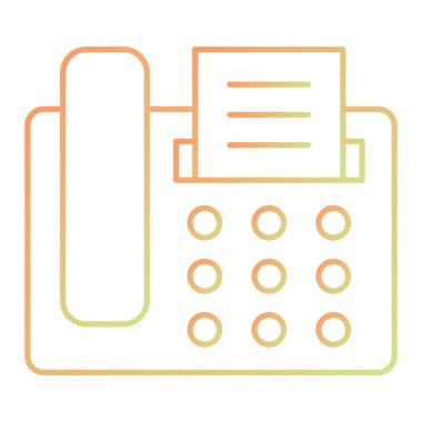 faks simgesi vektör illüstrasyonu