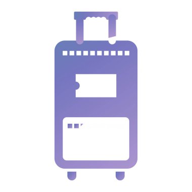 bagaj çantası ikon vektör illüstrasyon tasarımı