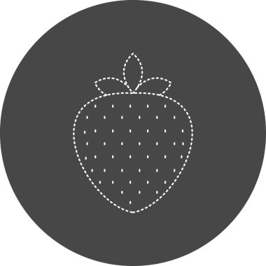 Çilekli. Web simgesi basit illüstrasyon 