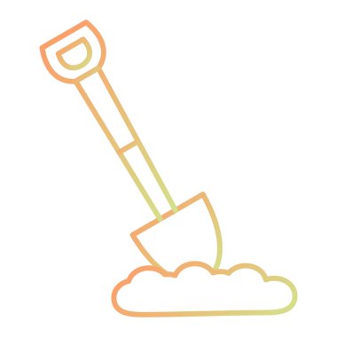 kürek simgesi vektör illüstrasyonu