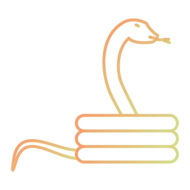 Çizgi film yılanının vektör çizimi