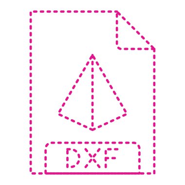 dotted line icon for web, mobile and infographics. vector white thin linear sticker isolated on pink background.