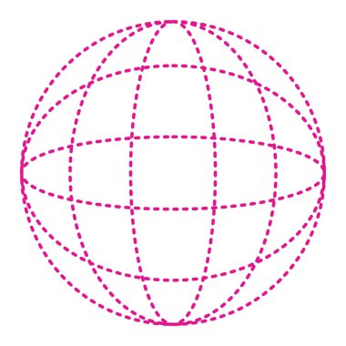 sphere with world map vector illustration design