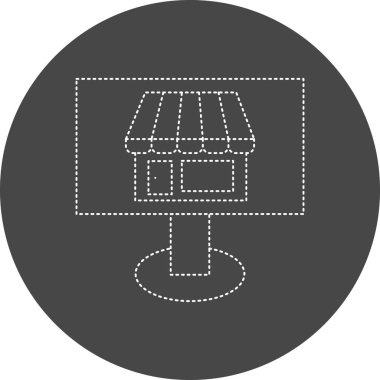 Alışveriş arabası simgesi, vektör illüstrasyonu