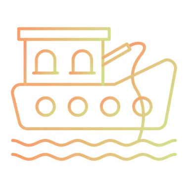 Gemi simgesi vektör illüstrasyonu