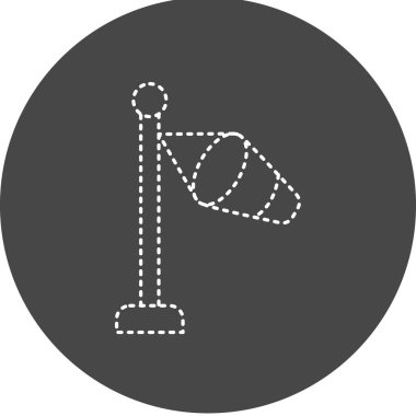 Rüzgâr Yön Vektörü Şekil Simgesi Tasarımı 