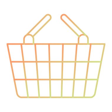 Alışveriş sepeti ikonu. Web için süpermarket troleybüs vektör simgelerinin basit çizimi