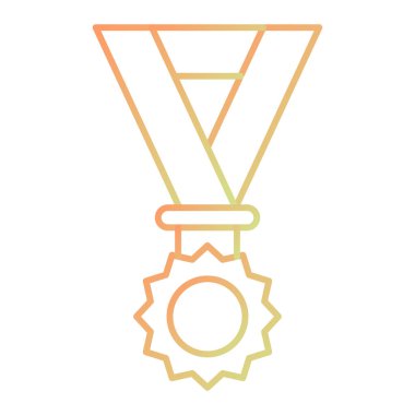 Madalya. Web simgesi basit illüstrasyon