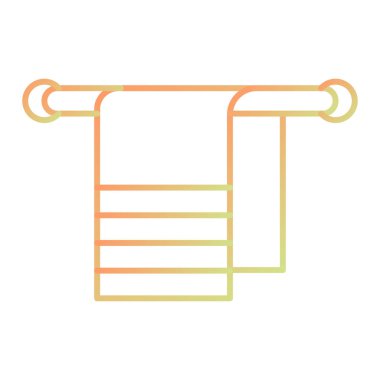 towel icon. outline illustration of towels vector and rope line style