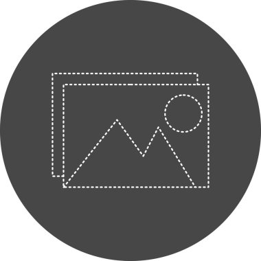 Resim modern simgesinin vektör illüstrasyonu