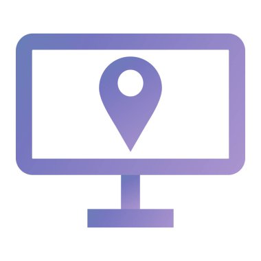 konum. Web simgesi basit illüstrasyon