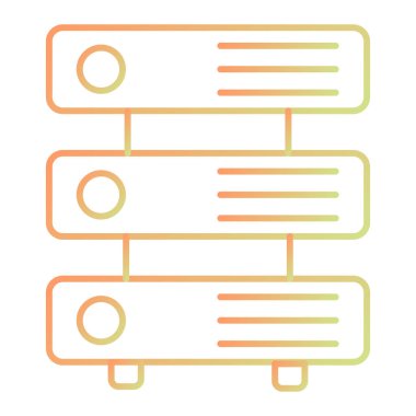 veritabanı. Web simgesi basit illüstrasyon