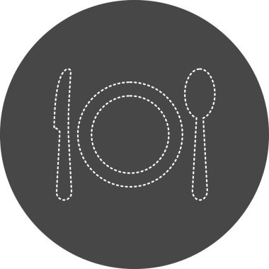 Çatal bıçak takımı simge vektör çizim 