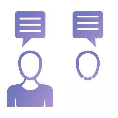chat speech bubbles with people icon vector illustration design