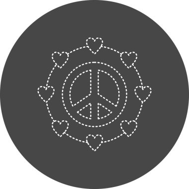 Barışseverlik. Web simgesi vektör illüstrasyonu