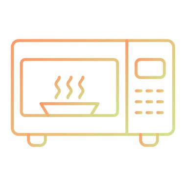 mikrodalga fırın ikonu vektör çizimi