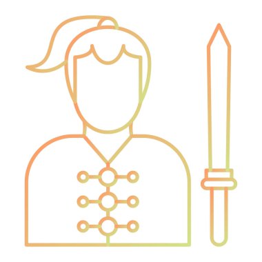 man with a sword icon vector illustration 