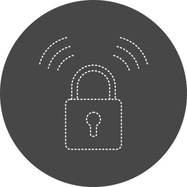 Kilit simgesinin vektör illüstrasyonu