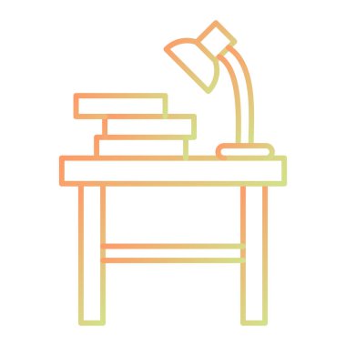desk with book and chair icon vector illustration design