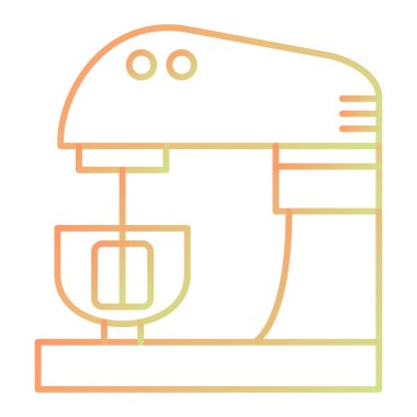 kitchen utensils icon. outline illustration of mixer vector icons for web