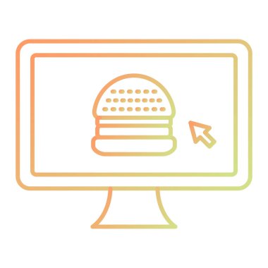 Fast food ikonu. vektör illüstrasyonu