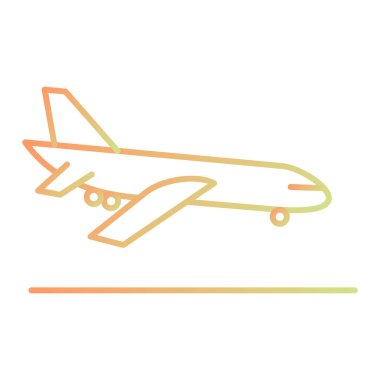 uçak ikonu vektör illüstrasyonu