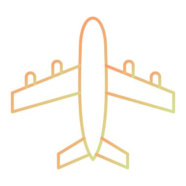 uçak ikonu vektör illüstrasyonu