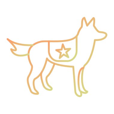 köpek simgesi vektör illüstrasyonu