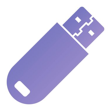 USB flash disk simgesi. vektör illüstrasyonu