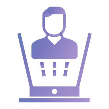 İnternetten alışveriş. Basit resimleme