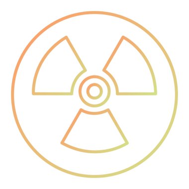 radiation icon in flat style isolated on white background. vector illustration