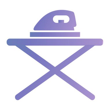 Ütü yapıyorum. Web simgesi basit illüstrasyon