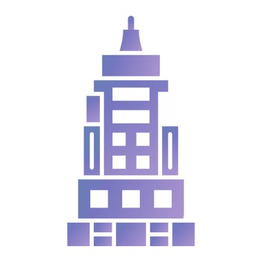 Modern yapı simgesinin vektör illüstrasyonu