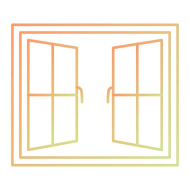 Pencere simgesi. vektör illüstrasyonu