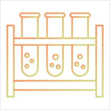 Test tüpü simgesi. vektör illüstrasyonu