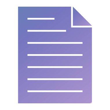 Belge. Web simgesi basit illüstrasyon