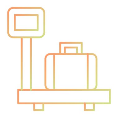 bagaj. Web simgesi basit illüstrasyon