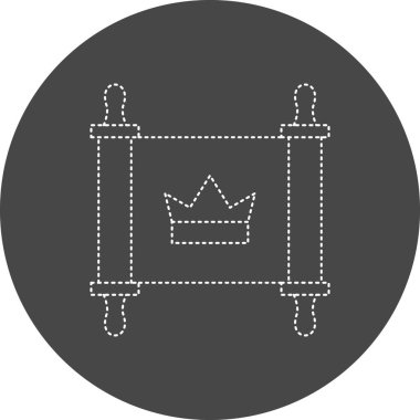 Papirüs. Web simgesi basit illüstrasyon