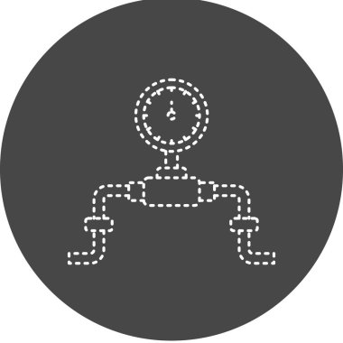Pressure Gauge Vector Glyph Icon Design 