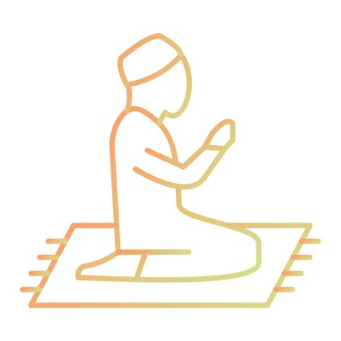 Meditasyon. Web simgesi vektör illüstrasyonu