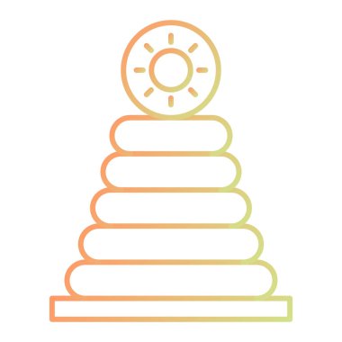 piramit simgesi vektör çizimi