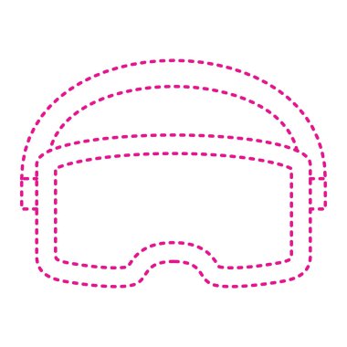 virtual reality mask icon over white background, vector illustration