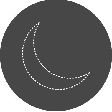 Crescent Moon. web icon simple design