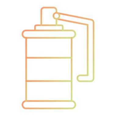 Yangın söndürücüsü. Web simgesi basit illüstrasyon 