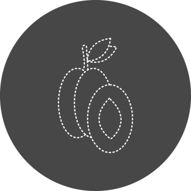 plum icon, simple illustration. flat design style