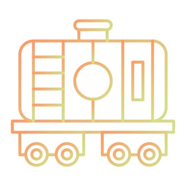 Tren simgesinin vektör illüstrasyonu