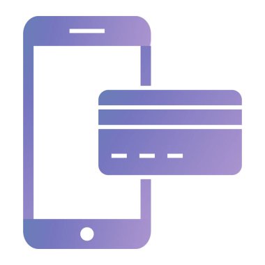 mobil ödeme düz vektör simgesi