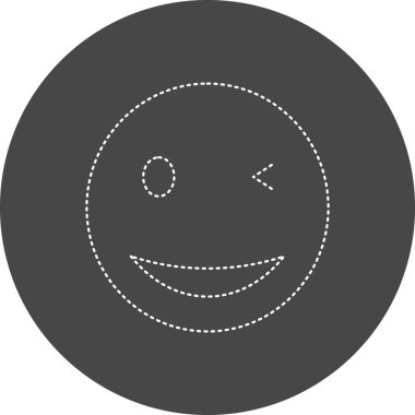 Wink face. web icon simple illustration