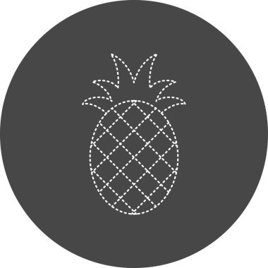 pineapple icon, simple illustration. flat design style